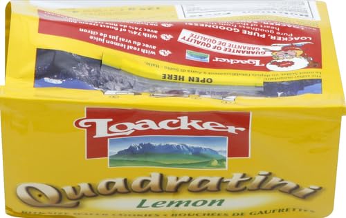 A. Loacker USA Quadratini Lemon Wafer Cookies, 4.41 oz