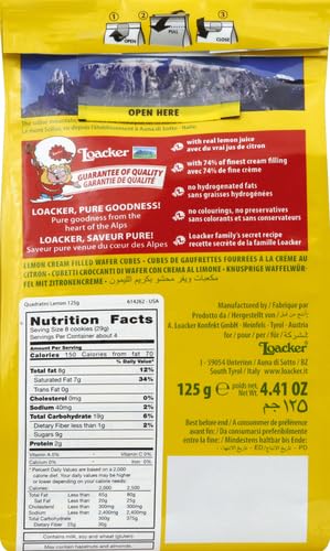 A. Loacker USA Quadratini Lemon Wafer Cookies, 4.41 oz