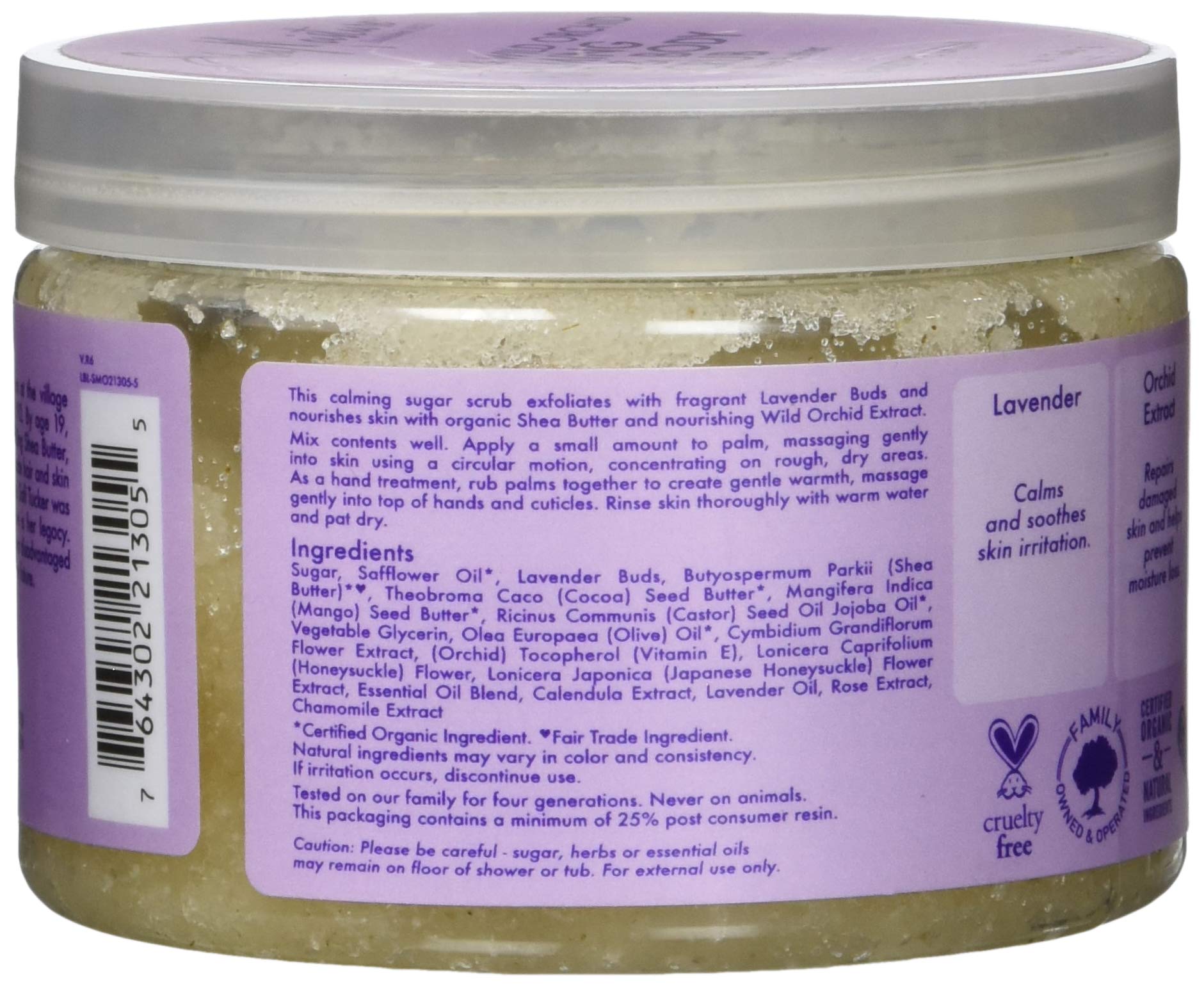 Shea Moisture Lavender & Wild Orchid Calming Hand & Body Scrub, 12 Ounce