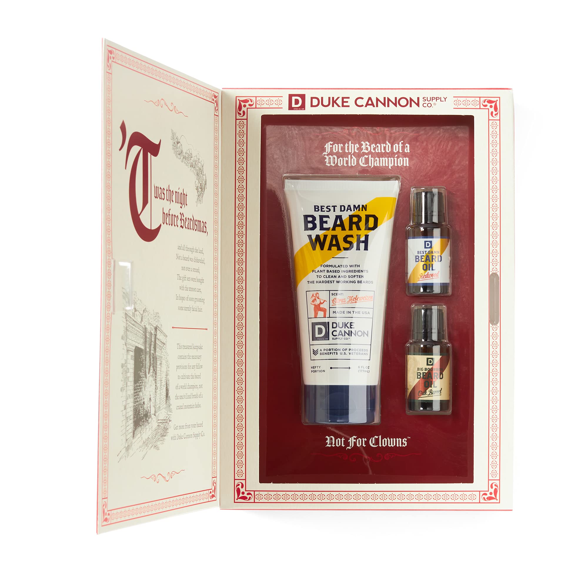 Duke Cannon Supply Co. Holiday Classics Vol 3 - Miracle on 34 Beardth St. Beard Care Gift Set