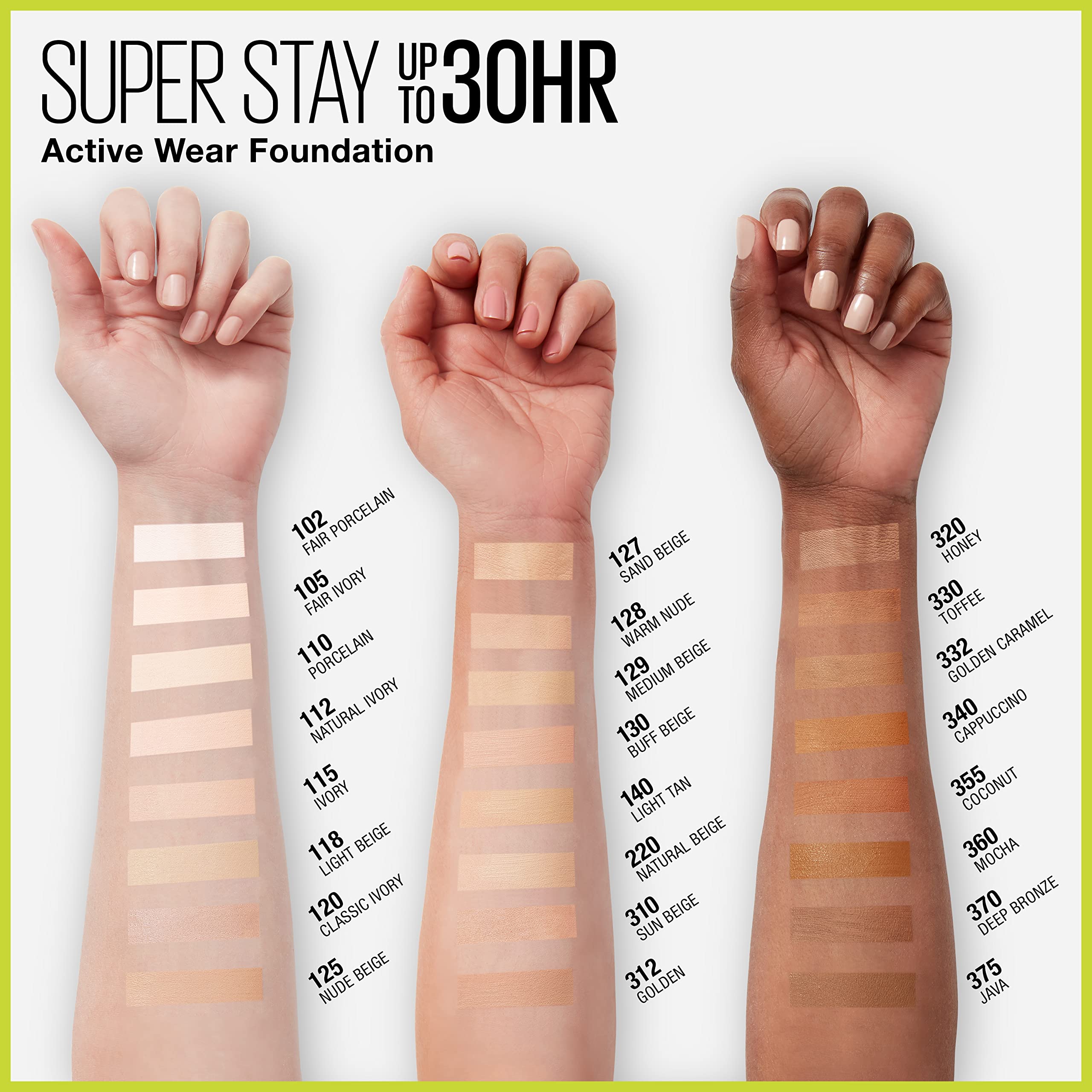 Maybelline Super Stay Full Coverage Foundation: 30-Hour Wear, Matte Finish, Lightweight & Transfer-Resistant