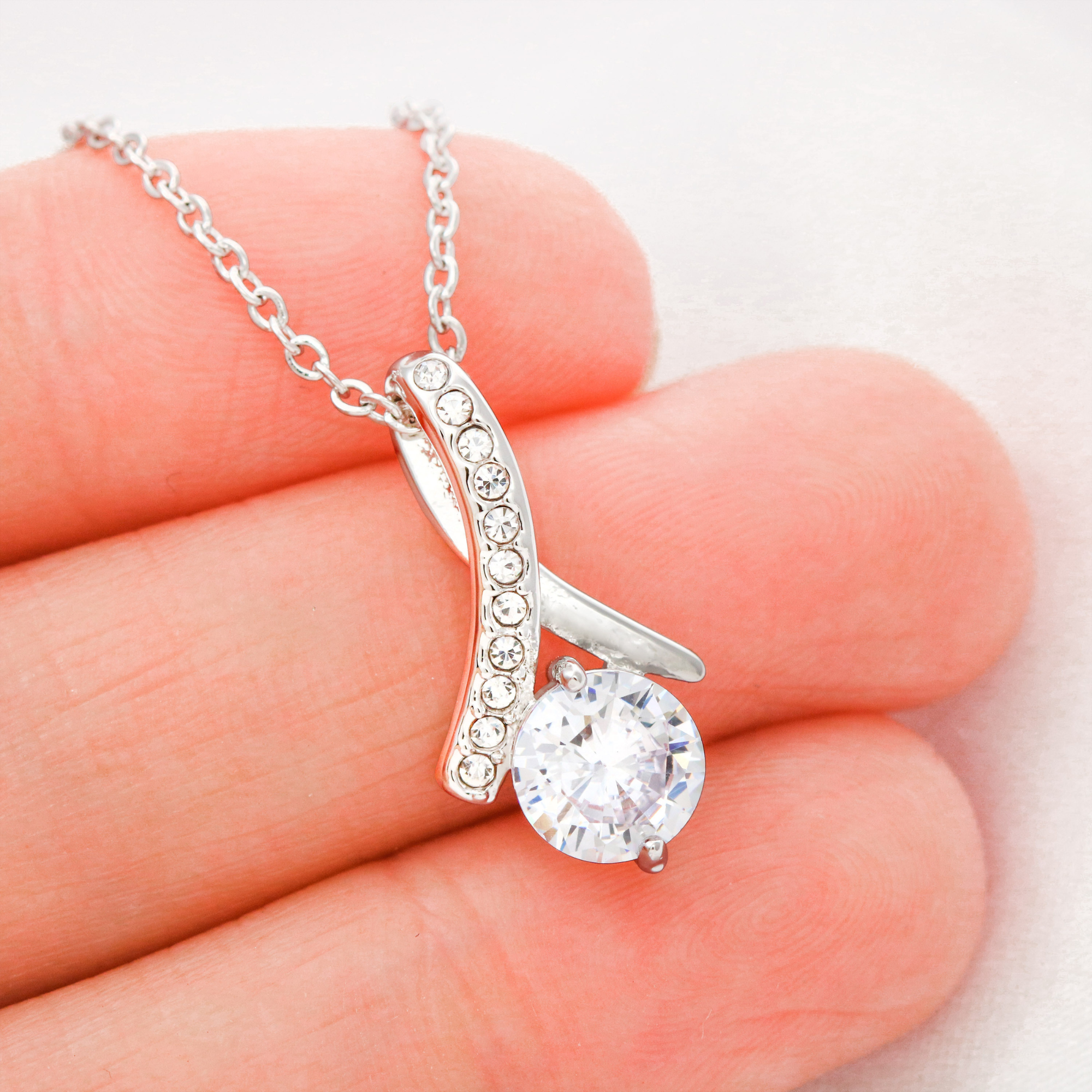 Enchanted Elegance Necklace and Cubic Zirconia Earring Set: Gift-Boxed with Heartfelt Message