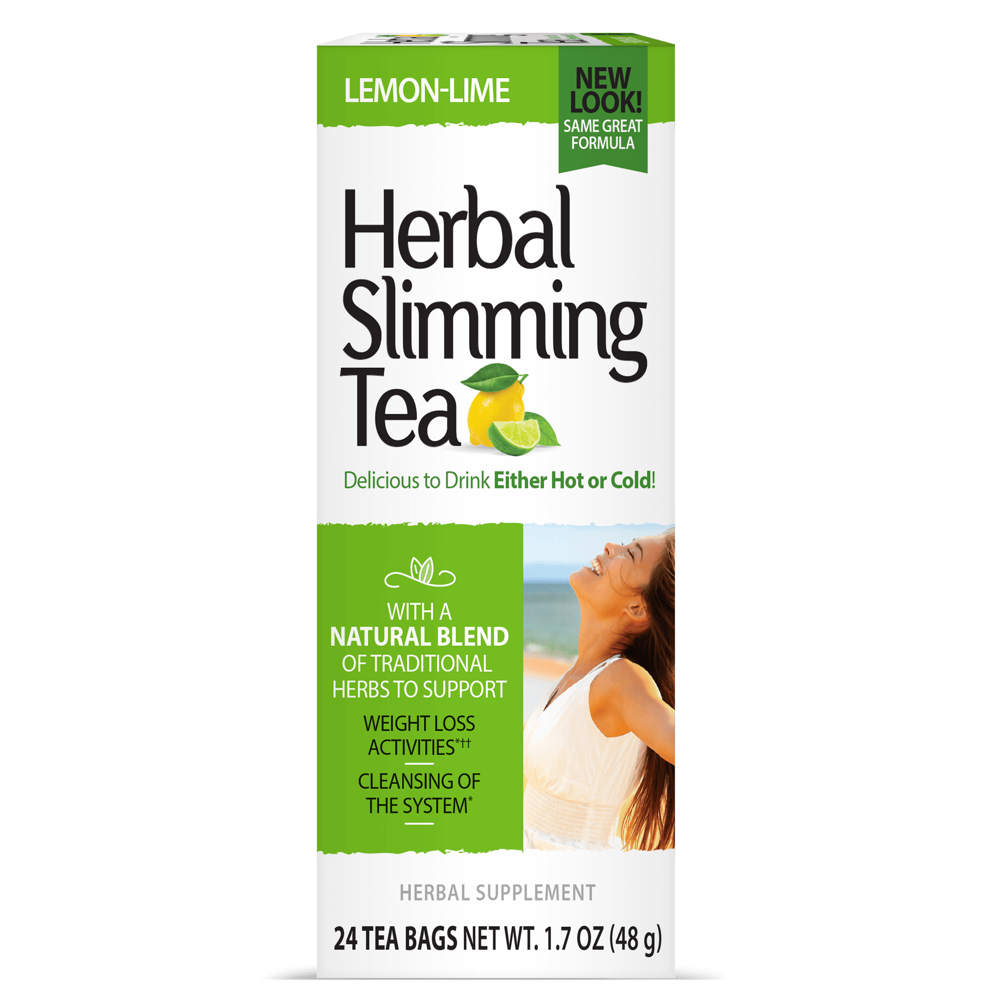 21st Century Herbal Slimming Tea, Green Tea, Non-GMO, Vegan Friendly, Lemon-Lime