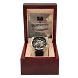 Personalized Men's Watch with Black Leather - CMAX