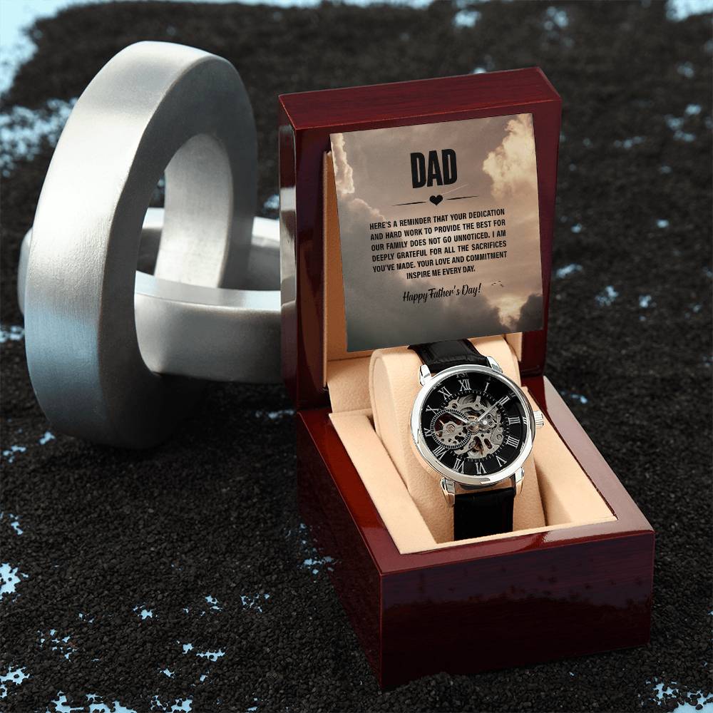 Personalized Men's Watch with Black Leather - CMAX