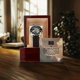 Personalized Men's Watch with Black Leather - CMAX