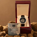 Personalized Men's Watch with Black Leather - CMAX