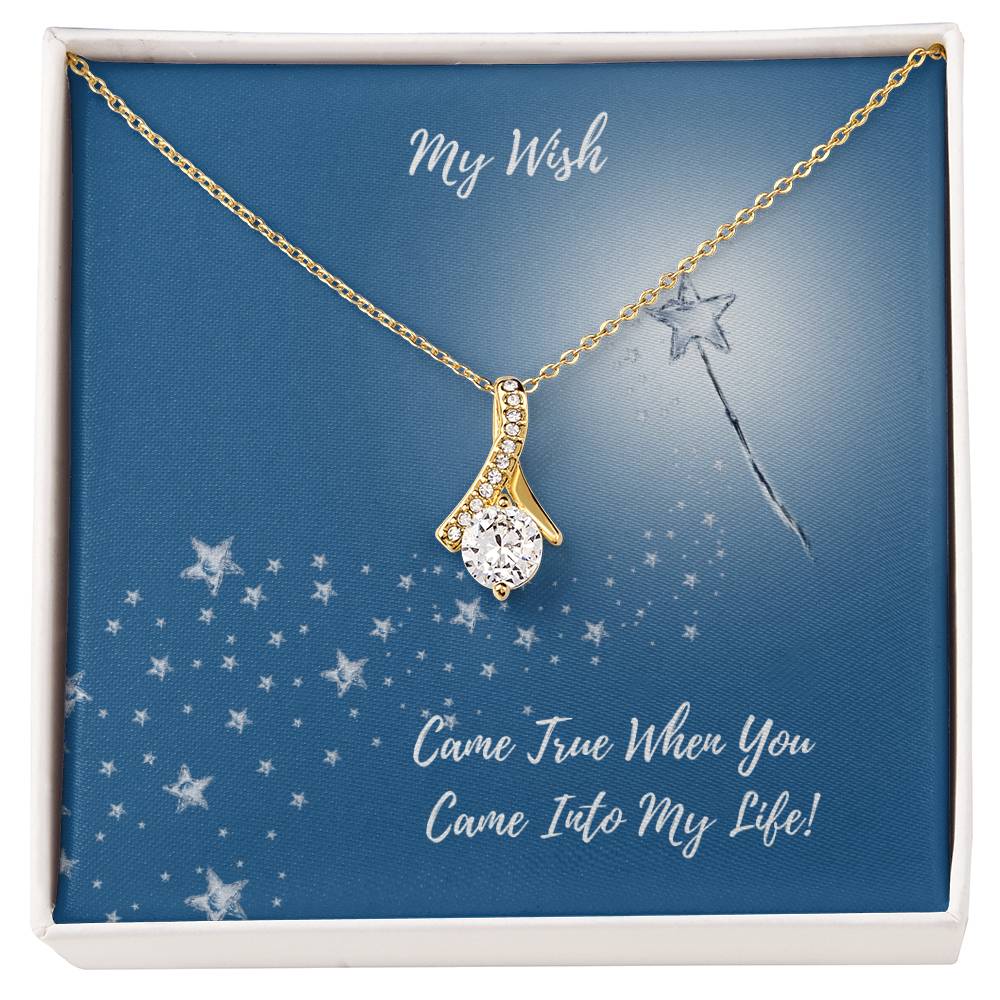 CMax Enchanted Beauty Necklace in Choice of Gold or White Gold with Pre-Designed Message Card