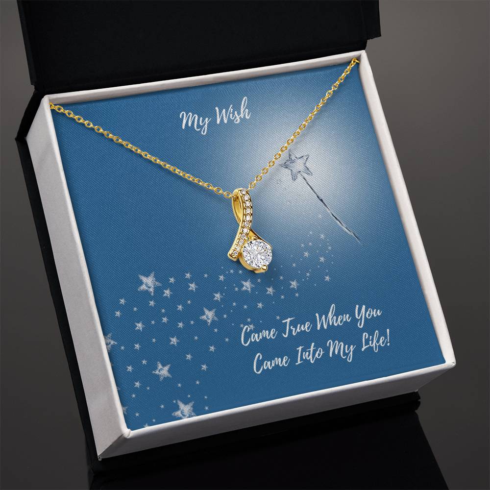 CMax Enchanted Beauty Necklace in Choice of Gold or White Gold with Pre-Designed Message Card