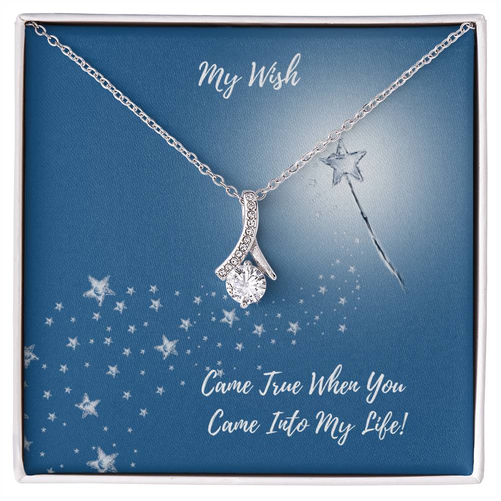 CMax Enchanted Beauty Necklace in Choice of Gold or White Gold with Pre-Designed Message Card