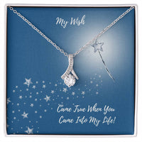 CMax Enchanted Beauty Necklace in Choice of Gold or White Gold with a Personalized Message Card