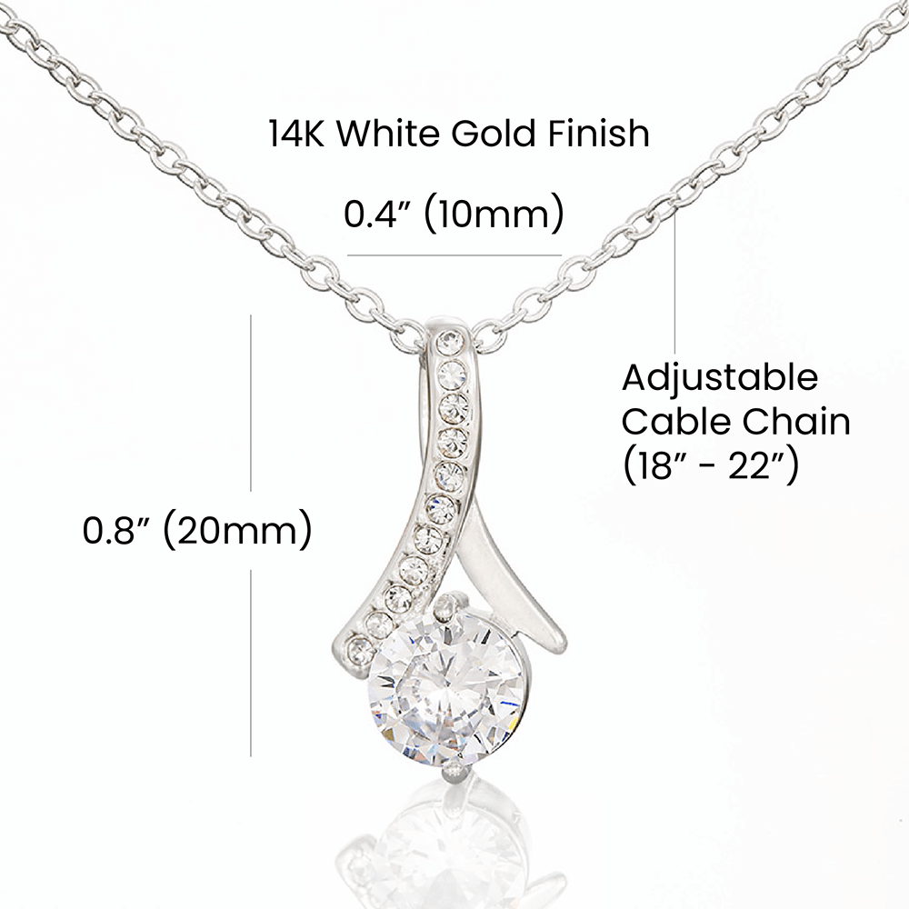 CMax Enchanted Beauty Necklace in Choice of Gold or White Gold with Pre-Designed Message Card