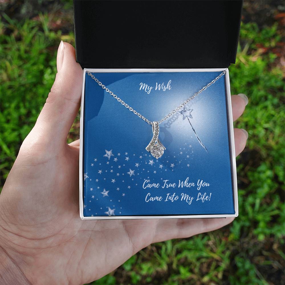 CMax Enchanted Beauty Necklace in Choice of Gold or White Gold with Pre-Designed Message Card