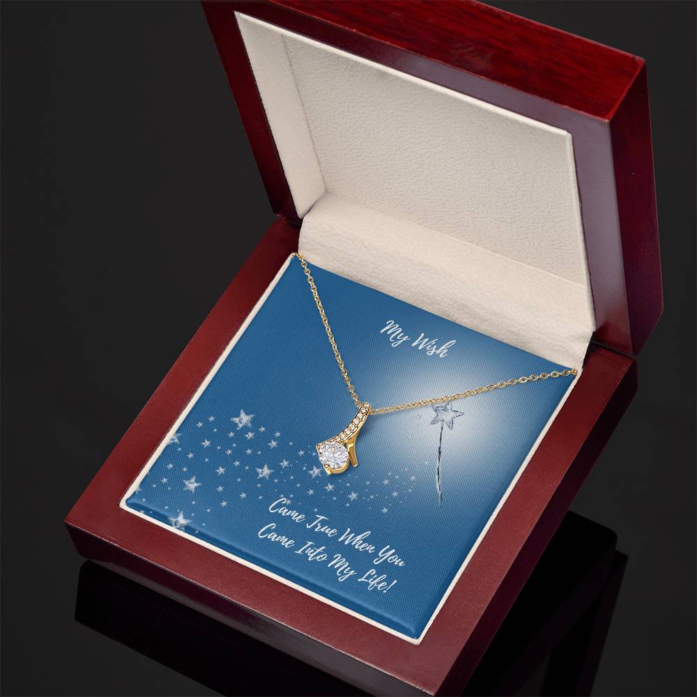 CMax Enchanted Beauty Necklace in Choice of Gold or White Gold with Pre-Designed Message Card