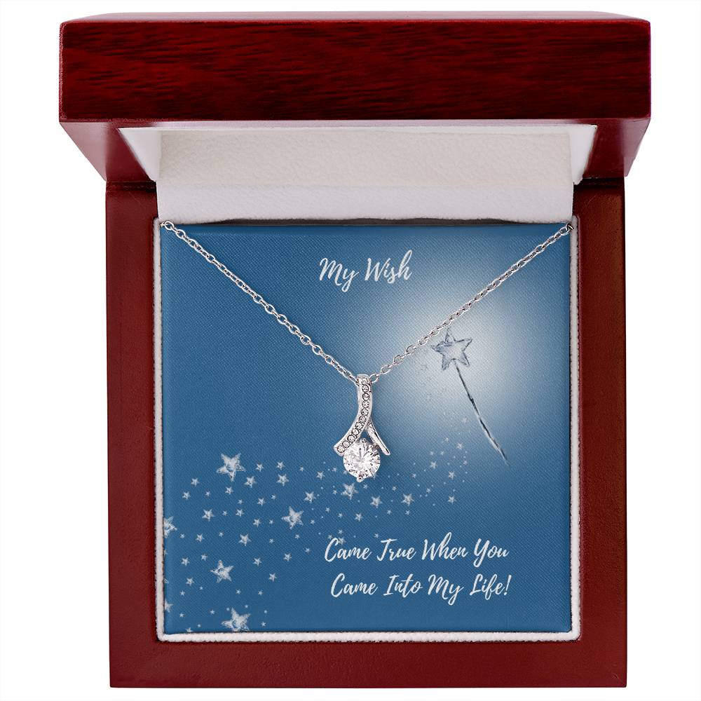 CMax Enchanted Beauty Necklace in Choice of Gold or White Gold with Pre-Designed Message Card