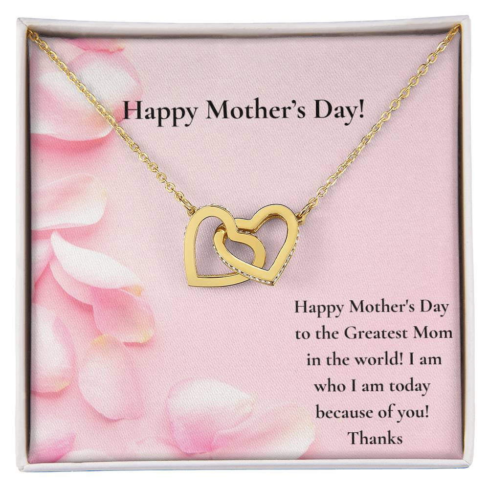 To the Greatest Mom Hearts Entwined Necklace
