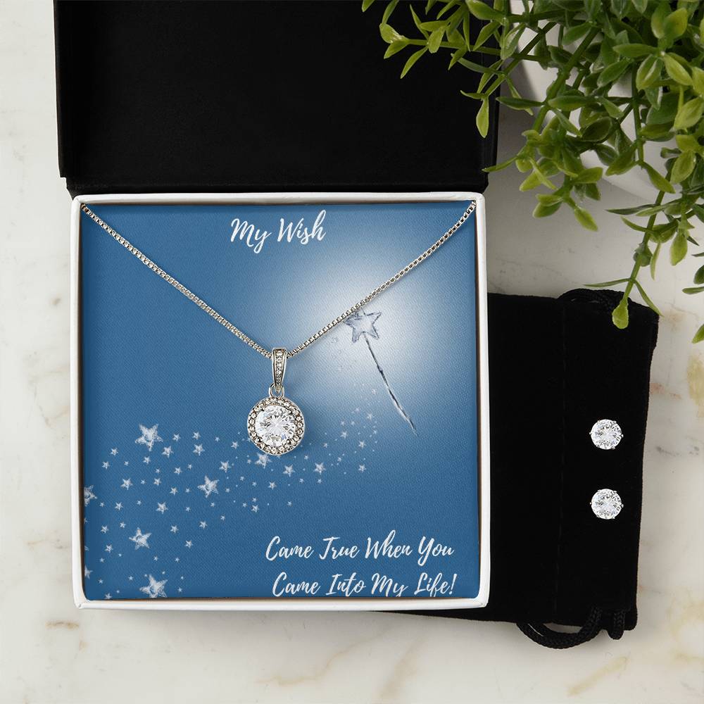 Eternal Hope Necklace and Cubic Zirconia Earring Set