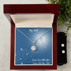 Eternal Hope Necklace and Cubic Zirconia Earring Set
