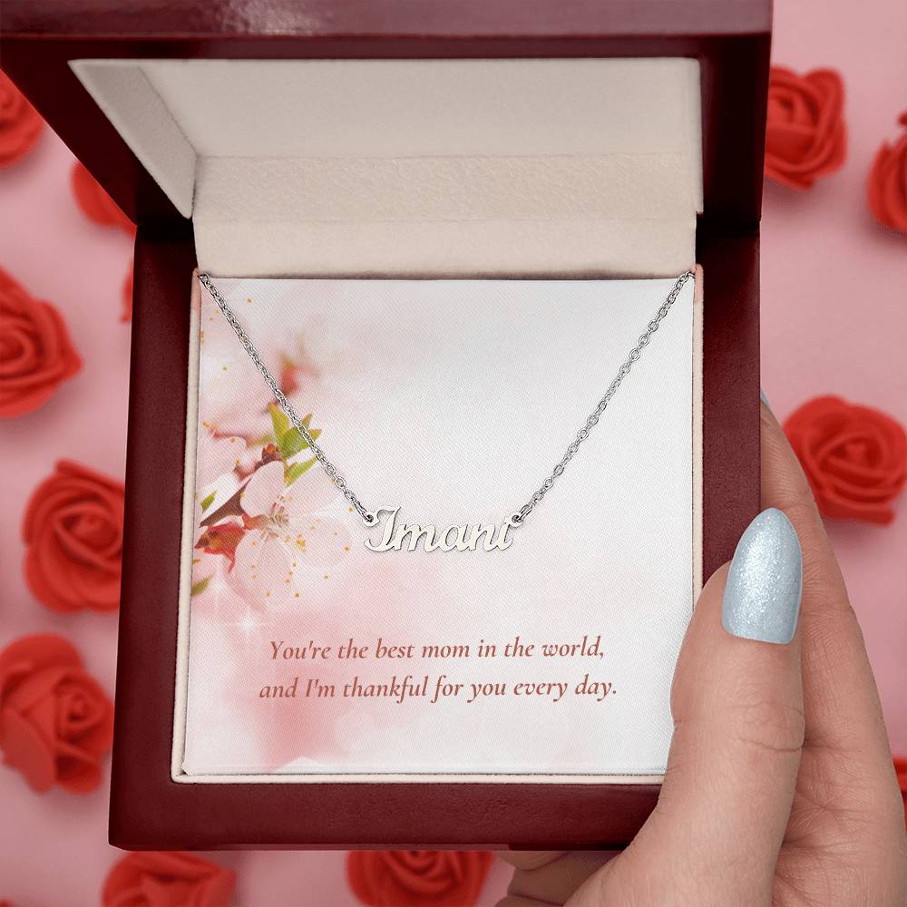 CMax Custom Made Signature Style Necklace Comes with Choice of Pre-Designed Message Card and Gift Box