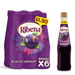 Ribena Black Currant Concentrate Each Bottle Makes 5 Quarts (Pack of 6)